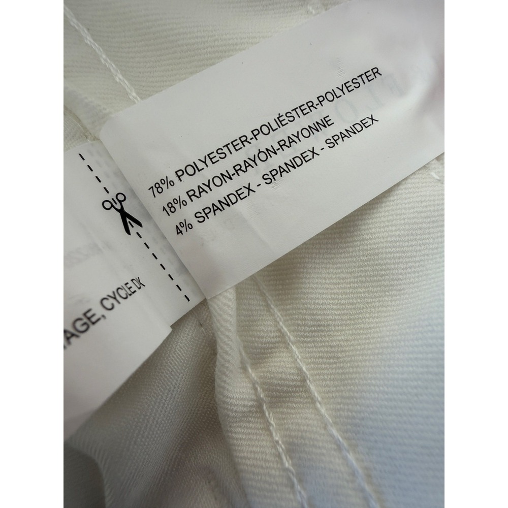Denim & Flower NWT Ricky Singh City Pant White BiStretch Performance Pants Sz 30 - Picture 9 of 9